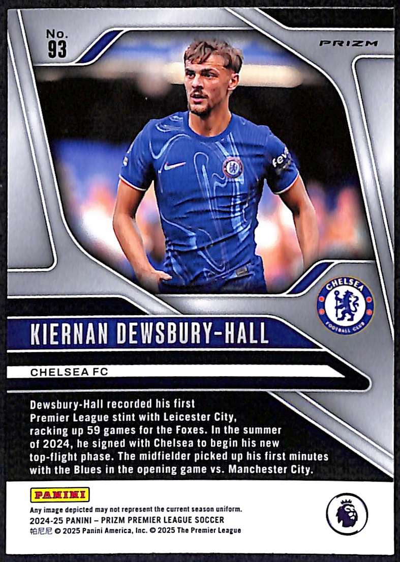 2024-25 Panini Prizm Premier League Genesis Card 93 SSP Kiernan Dewsbury-Hall - Image 2