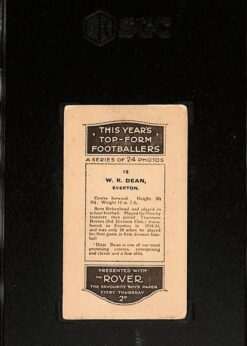 Dixie Dean 1927 reverse side