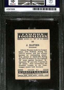 Barratt Famous Footballers #35 Johnny Haynes MGC 2 back