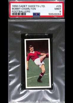 Cadet Sweets Footballers #25 Bobby Charlton PSA 9