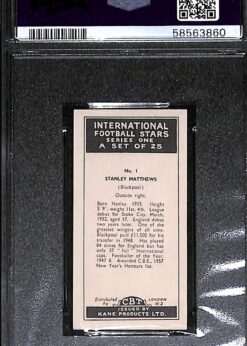 Kane International Football Stars #1 Stanley Matthews back