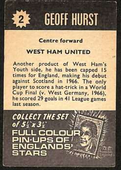 A&BC Star Players #2 Geoff Hurst West Ham back