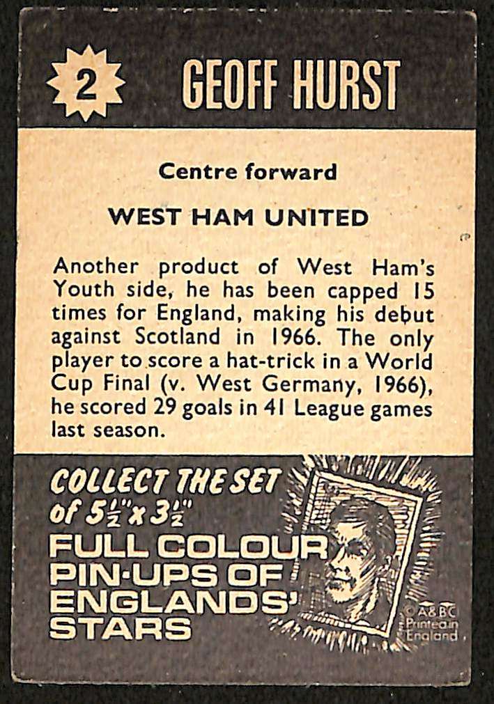A&BC Star Players #2 Geoff Hurst West Ham back