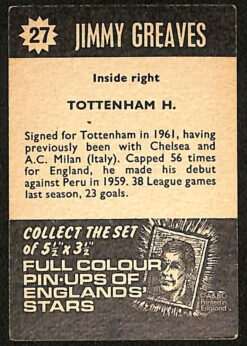 A&BC Star Players #27 Jimmy Greaves Spurs back