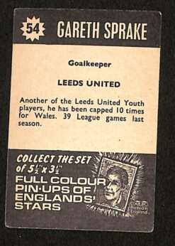 A&BC Footballers Star Players 54 Gareth Sprake Leeds United back