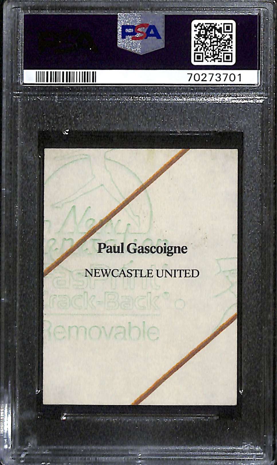 1986-87 Daily Mirror Sticker Paul Gascoigne PSA 5 - Image 2