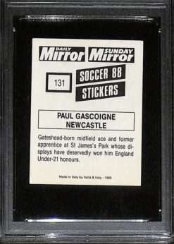 Soccer 88 #131 Paul Gascoigne PSA 5 back