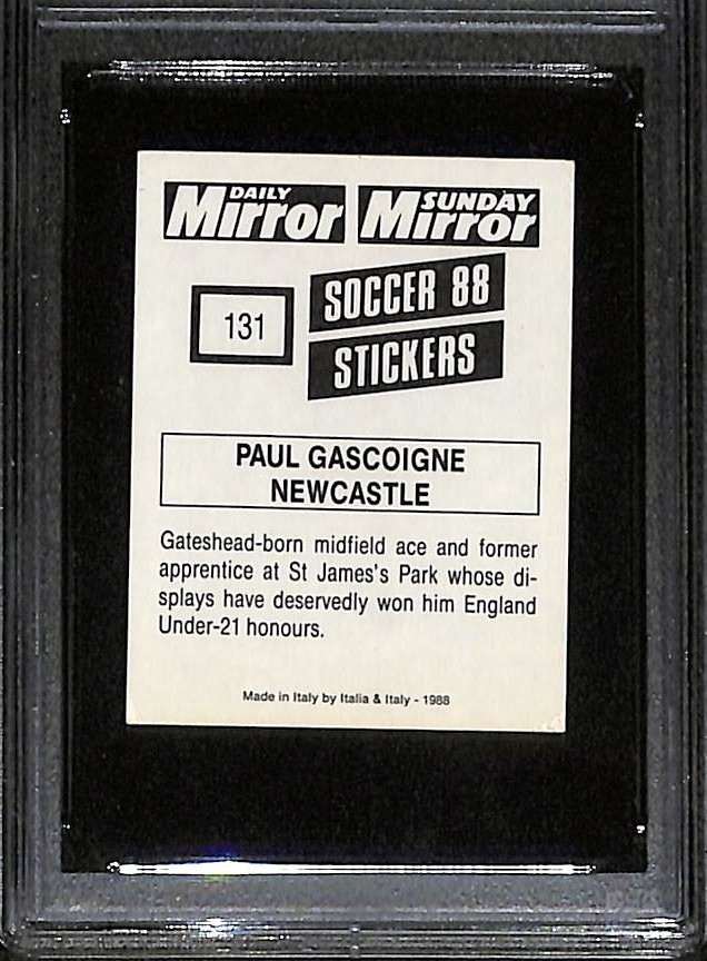 Soccer 88 #131 Paul Gascoigne PSA 5 back