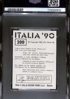 1990 Panini FIFA World Cup #399 Gary Lineker back