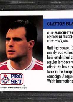 Pro Set #65 Clayton Blackmore MGC 8 back