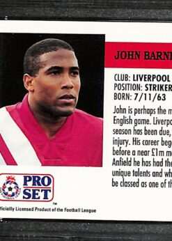 Pro Set #276 John Barnes MGC 10 back