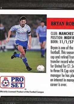 Pro Set #292 Bryan Robson MGC 10 back