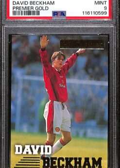 1996-97 Merlin's Premier Gold Card 92 David Beckham Rookie PSA 9