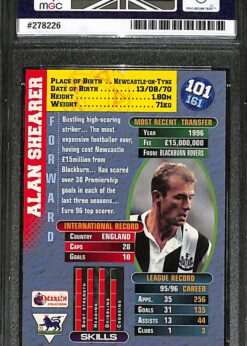 Merlin Premier Gold #101 Alan Shearer MGC 7 back