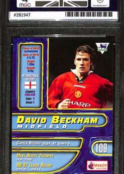 Merlin Premier Gold #109 David Beckham MGC 9 back