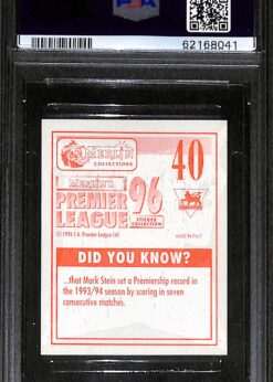 Merlin's Sticker #40 David Beckham PSA 8 back