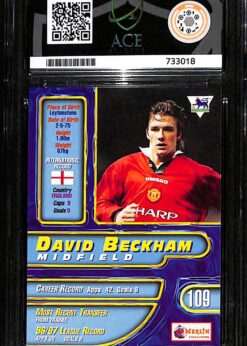 Merlin Premier Gold #109 David Beckham ACE 10 back