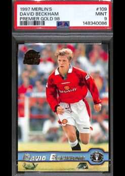 Merlin Premier Gold #109 David Beckham PSA 9 cert #148340086