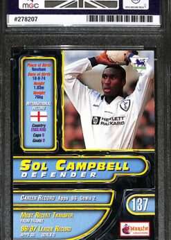 Merlin Premier Gold #137 Sol Campbell MGC 7 back