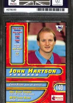 Merlin Premier Gold #140 John Hartson MGC 9 back
