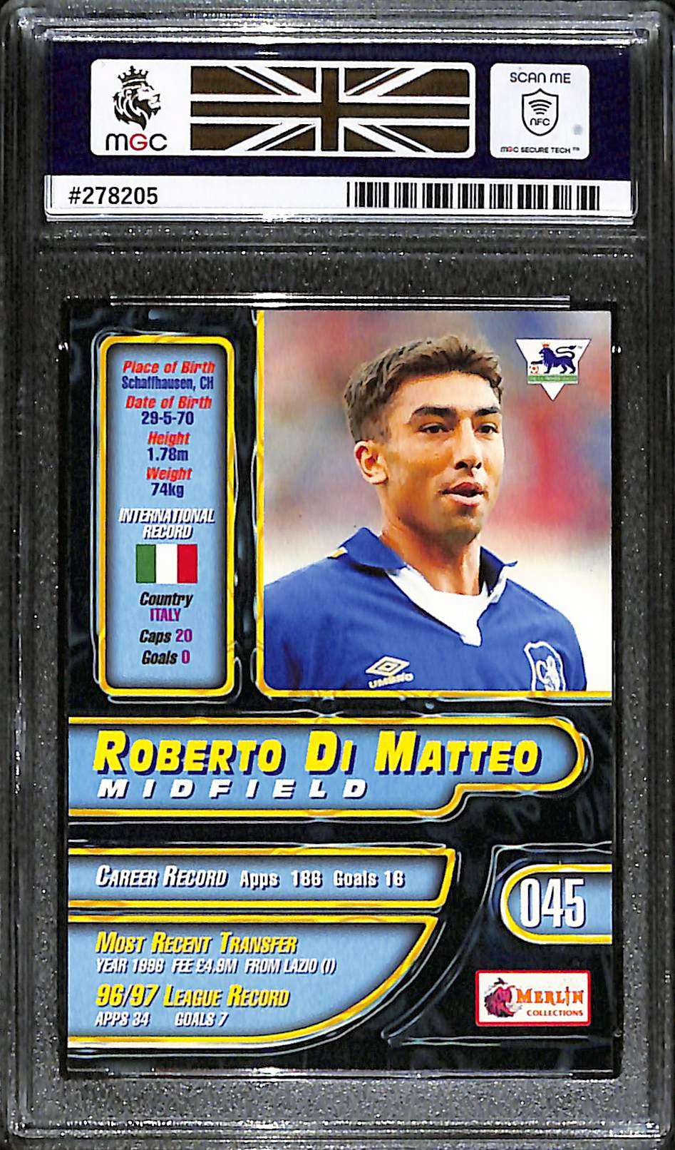 #45 Roberto Di Matteo MGC 10 back