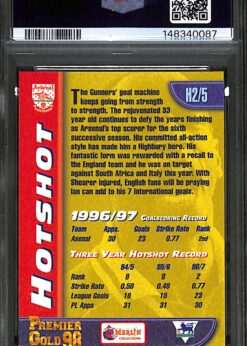 Merlin Premier Gold Hotshot #H2 Ian Wright PSA 9 case hit back