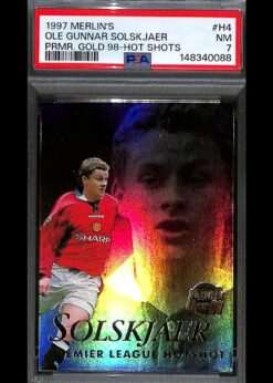 Merlin Premier Gold Hotshot #H4 Ole Gunnar Solskjaer PSA 7 case hit