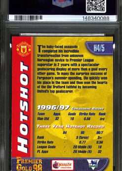 Merlin Premier Gold Hotshot #H4 Ole Gunnar Solskjaer PSA 7 case hit back