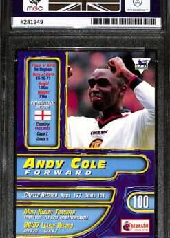 Merlin Premier Gold#100 Andy Cole MGC 10 back