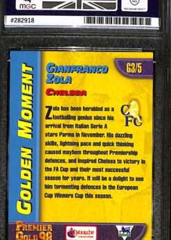 Merlin Premier Gold Golden Moment #G3 Gianfranco Zola MGC 9 case hit back