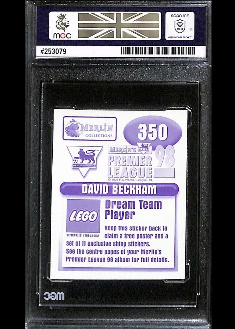 2018 Merlin Premier League Card 350 David Beckham MGC 8 - Image 2