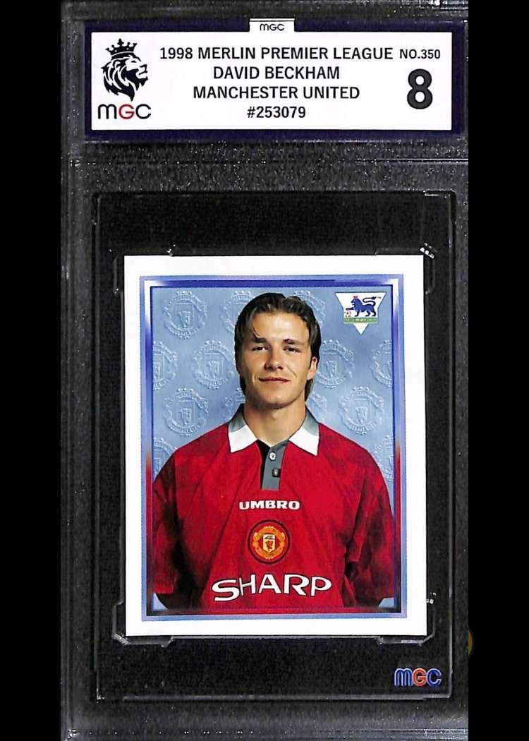 2018 Merlin Premier League Card 350 David Beckham MGC 8