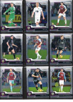 2019‑20 Panini Prizm Premier League Burnley team set card fronts page 1 with player images