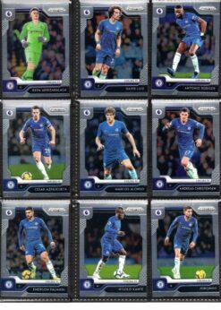 2019‑20 Panini Prizm Premier League Chelsea team set card fronts page 1 with player images