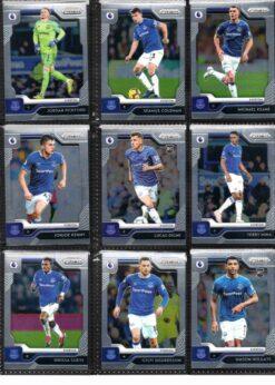 2019‑20 Panini Prizm Premier League Everton team set card fronts page 1 with player images