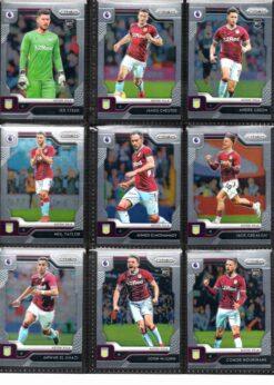2019‑20 Panini Prizm Premier League Aston Villa team set card fronts page 1 with player images