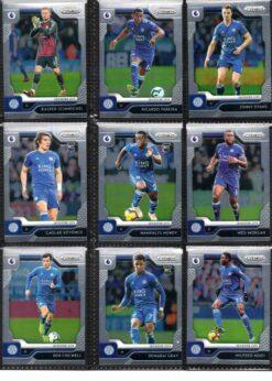2019‑20 Panini Prizm Premier League Leicester City team set card fronts page 1 with player images