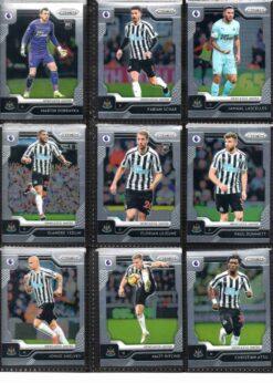 2019‑20 Panini Prizm Premier League Newcastle United team set card fronts page 1 with player images