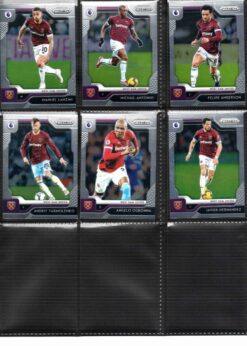 2019‑20 Panini Prizm Premier League West Ham United team set card fronts page 2 with player images