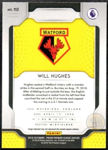 2019-20 Panini Prizm Base Card Will Hughes #112 - Image 2