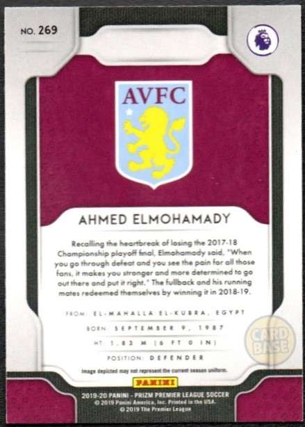 Ahmed Elmohamady #269 - Aston Villa Panini Prizm Base Card 2019-20 - Image 2
