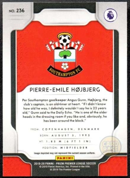 2019-20 Panini Prizm Base Card Pierre-Emile Hojbjerg #236 - Image 2