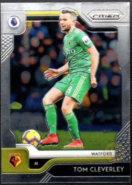 Tom Cleverley #114 - Watford Panini Prizm Base Card 2019-20