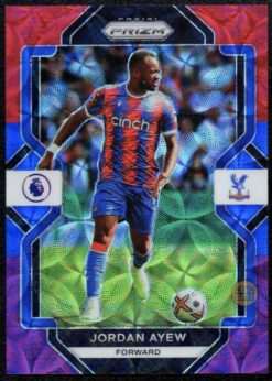 2019-20 Panini Prizm EPL Red Blue Purple Choice Card 24 Jordan Ayew 9/15