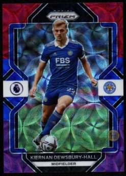2022-23 Panini Prizm EPL Red Blue Purple Choice Card 99 Kiernan Dewsbury-Hall 13/15