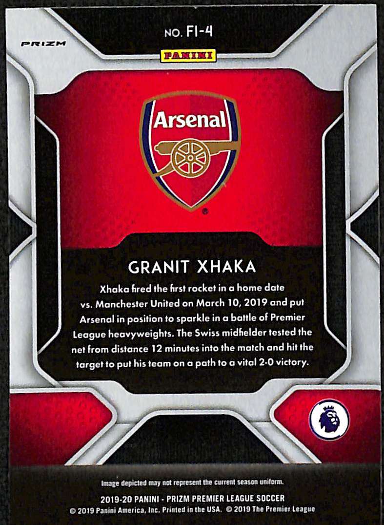 2019-2020 Panini Prizm Silver Fireworks #FI-4 Granit Xhaka - Image 2