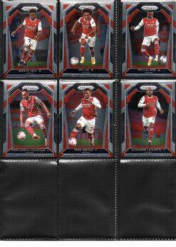 2020‑21 Panini Prizm Premier League Arsenal team set card fronts page 2 with player images