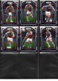 2020‑21 Panini Prizm Premier League Aston Villa team set card fronts page 2 with player images