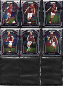 2020‑21 Panini Prizm Premier League Burnley team set card fronts page 2 with player images