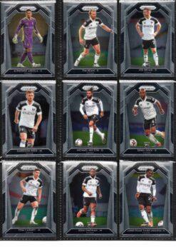 2020‑21 Panini Prizm Premier League Fulham team set card fronts page 1 with player images